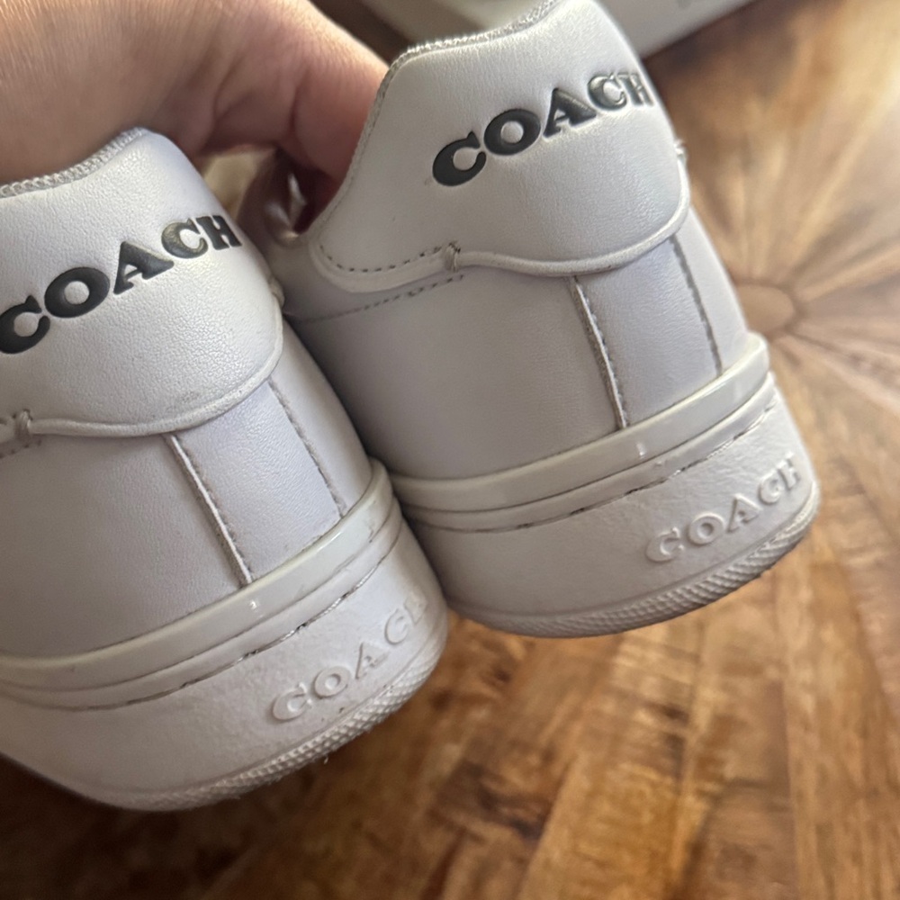 Coach Lowline leather Low Top Sneakers in optic White Size 7B - Picture 7 of 8